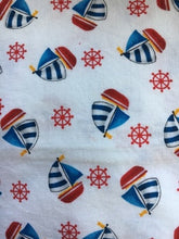Load image into Gallery viewer, bassinet fitted sheet baby nursery sailing boats sail cotton fitted