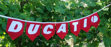Load image into Gallery viewer, We make bunting for the man cave, shed, motorcycles, Ducati, all bikes, fathers day buy for him